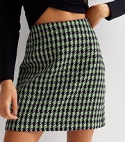 New Look Green Check High Waist Mini Skirt